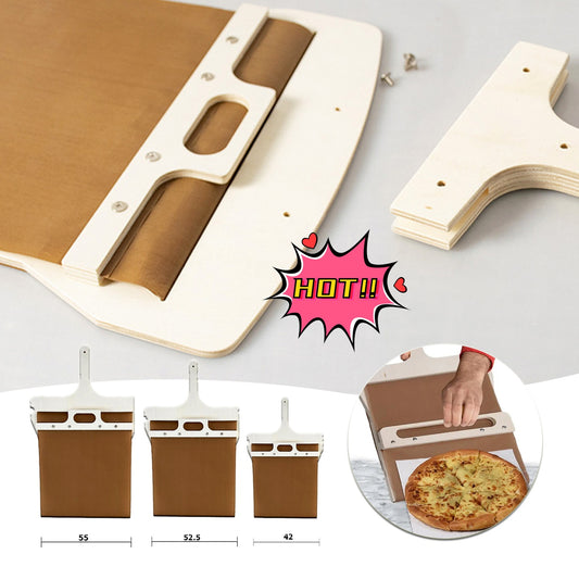 3 Sizes Sliding Pizza Peel Shovel Storage Board Pala Pizza Scorrevole Wooden Handle Transfer Pizza Kitchen Gadgets